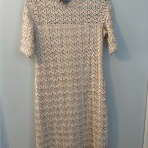 036D Sears Cream Lace Midi Dress